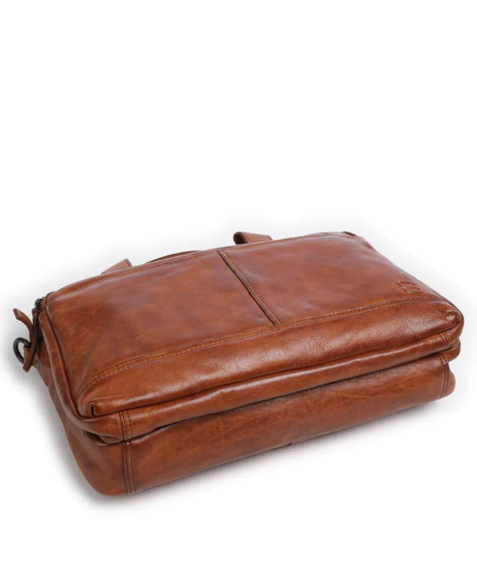 Apache Aktentasche 13″ genarbtes Leder cognac