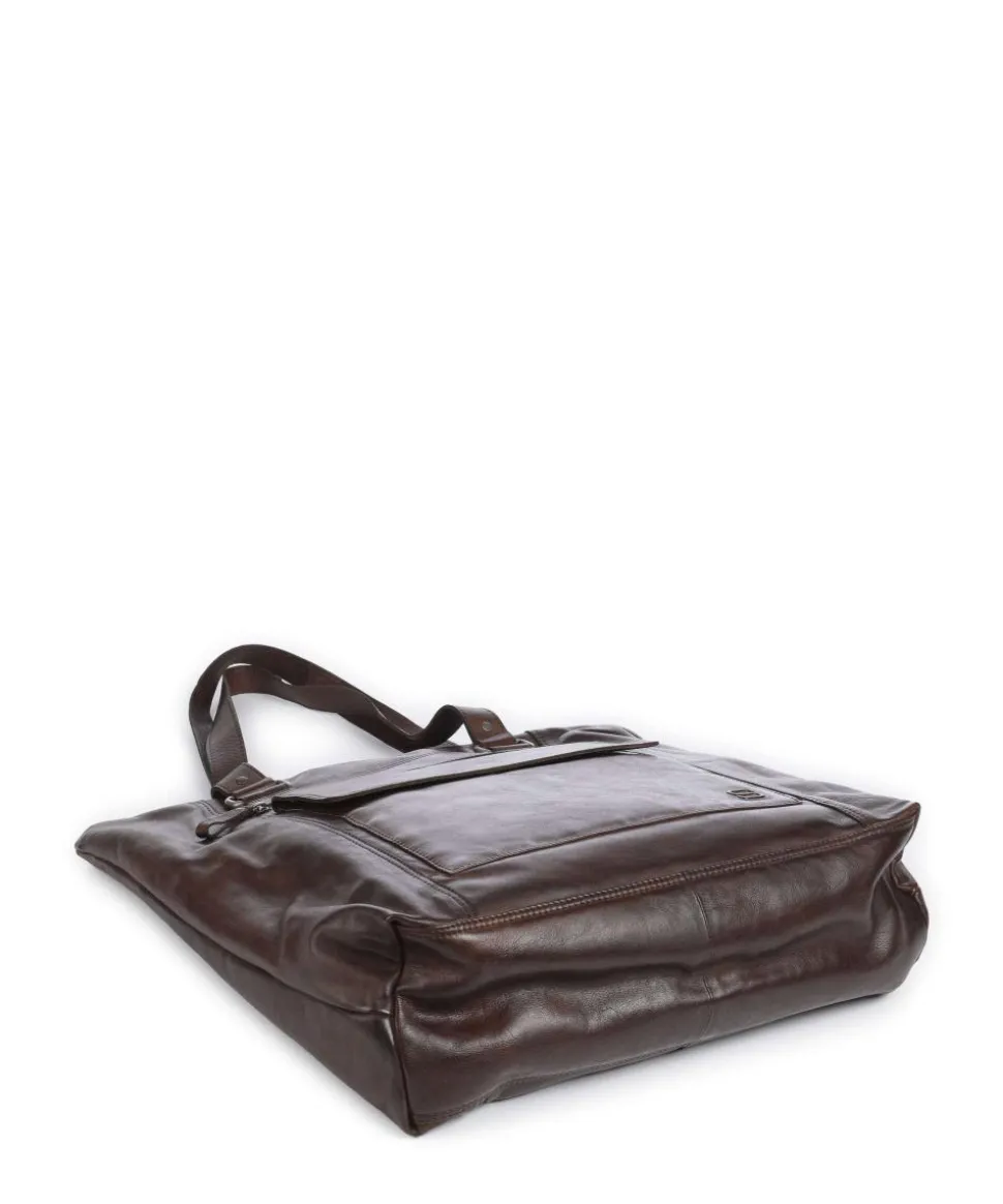 Apache Amina Aktentasche 15″ fein genarbtes Leder dunkelbraun