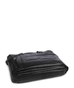 Apache Brutus Aktentasche 15″ fein genarbtes Leder schwarz