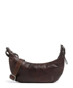 Apache Edee Umhängetasche genarbtes Leder dunkelbraun