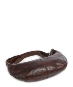 Apache Edee Umhängetasche genarbtes Leder dunkelbraun