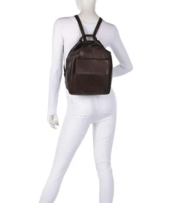 Apache Francisca Rucksack Leder dunkelbraun