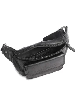 Apache Gürteltasche fein genarbtes Leder schwarz