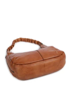 Apache Harli Schultertasche genarbtes Leder braun