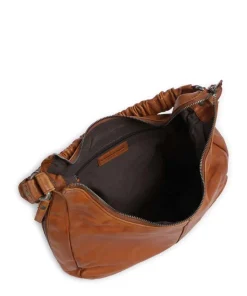 Apache Harli Schultertasche genarbtes Leder braun