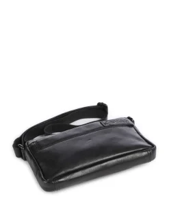 Apache Hubbert Umhängetasche fein genarbtes Leder schwarz