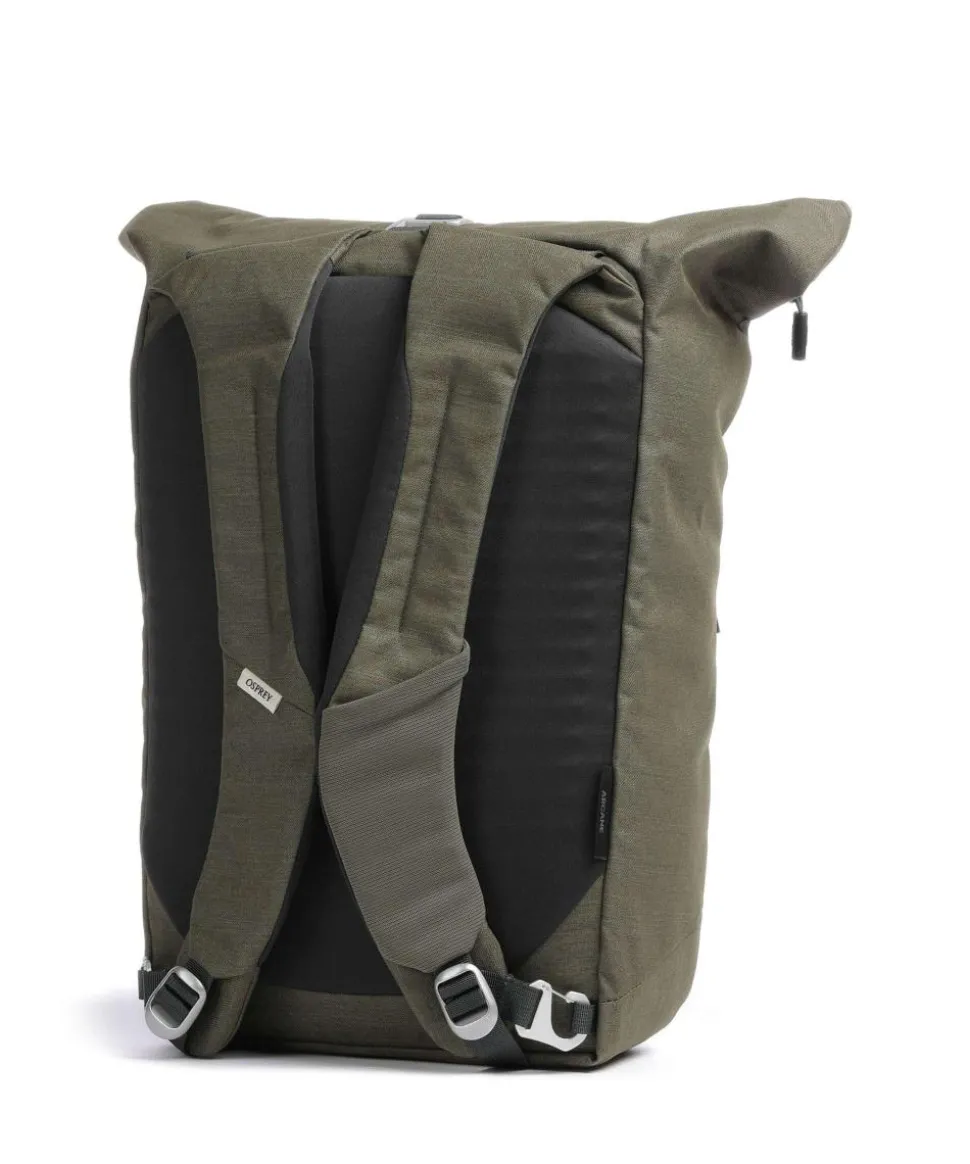 Arcane Rucksack-Tasche 16″ recyceltes Polyester grau/beige