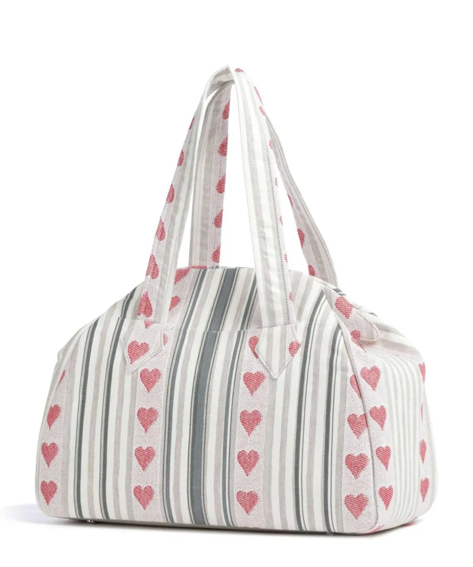 Archive Linen Heart Stripes Large Handtasche Textil mehrfarbig