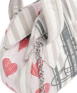 Archive Linen Heart Stripes Mini Umhängetasche Textil mehrfarbig