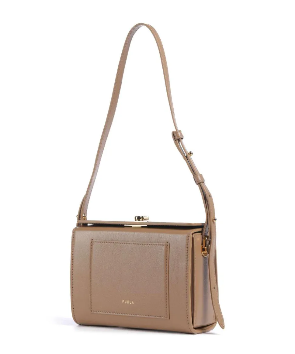 Arco Mini Schultertasche Leder hellbraun