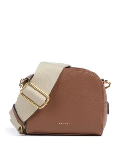 Arden Crescent Umhängetasche genarbtes Rindsleder braun