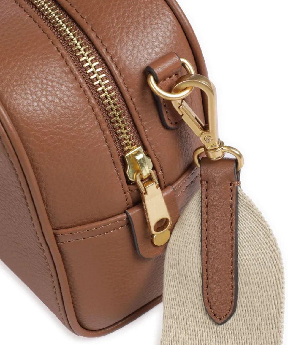 Arden Crescent Umhängetasche genarbtes Rindsleder braun