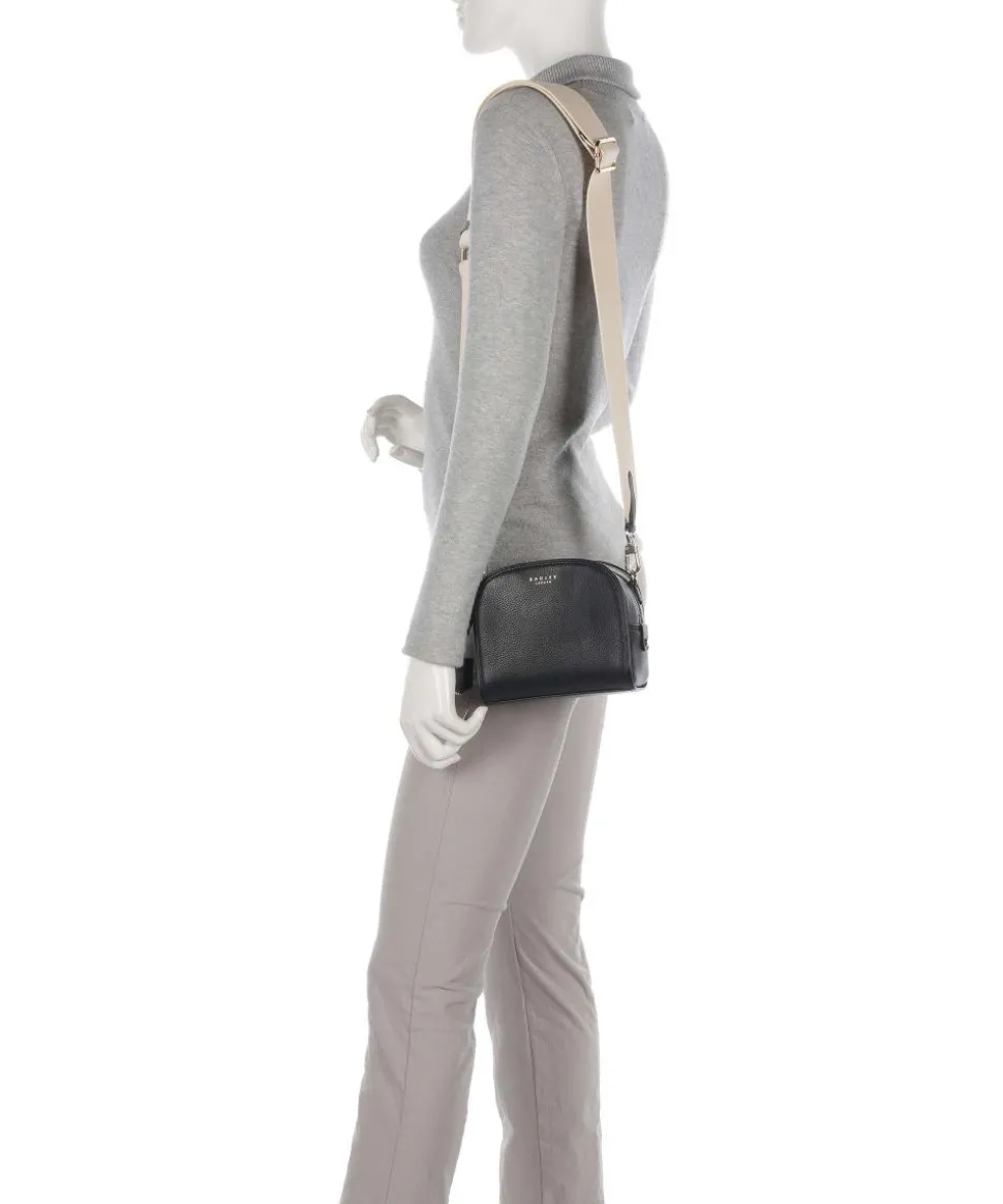 Arden Crescent Umhängetasche genarbtes Rindsleder schwarz