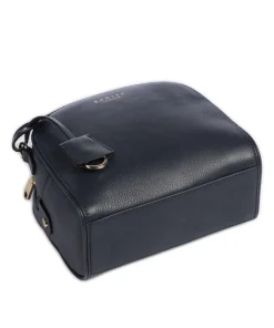 Arden Crescent Umhängetasche genarbtes Rindsleder dunkelblau