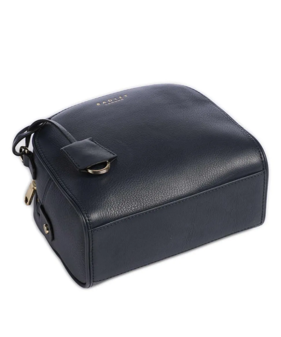 Arden Crescent Umhängetasche genarbtes Rindsleder dunkelblau