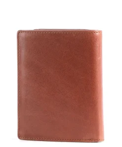 Arezzo RFID Geldbörse fein genarbtes Rindsleder tabak