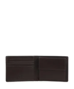 Arezzo RFID Geldbörse fein genarbtes Rindsleder dunkelbraun