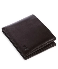 Arezzo RFID Geldbörse fein genarbtes Rindsleder dunkelbraun