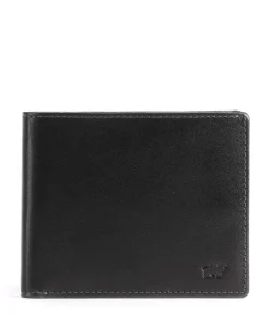 Arezzo RFID Geldbörse fein genarbtes Rindsleder schwarz