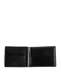 Arezzo RFID Geldbörse fein genarbtes Rindsleder schwarz