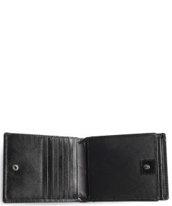 Arezzo RFID Geldbörse fein genarbtes Rindsleder schwarz