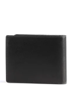 Arezzo RFID Geldbörse fein genarbtes Rindsleder schwarz