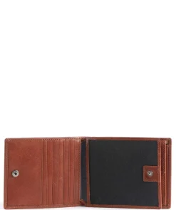 Arezzo RFID Geldbörse fein genarbtes Rindsleder tabak