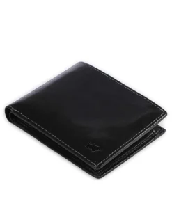 Arezzo RFID Geldbörse fein genarbtes Rindsleder schwarz