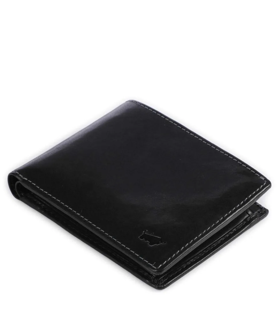 Arezzo RFID Geldbörse fein genarbtes Rindsleder schwarz