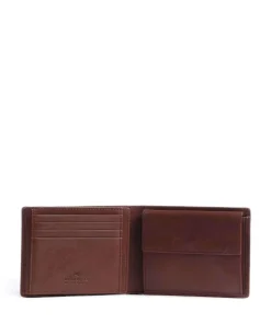 Arezzo RFID Geldbörse fein genarbtes Rindsleder tabak