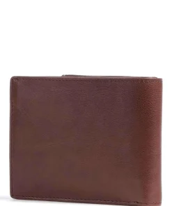 Arezzo RFID Geldbörse fein genarbtes Rindsleder tabak