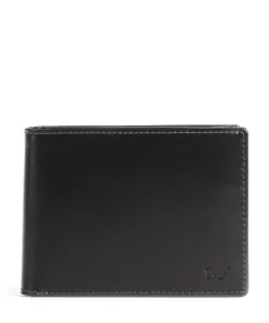 Arezzo RFID Geldbörse fein genarbtes Rindsleder schwarz