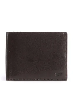 Arezzo RFID Geldbörse fein genarbtes Rindsleder dunkelbraun