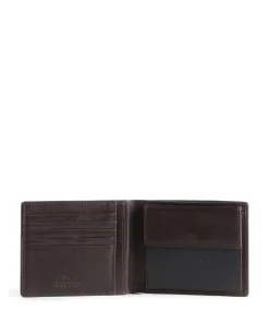 Arezzo RFID Geldbörse fein genarbtes Rindsleder dunkelbraun