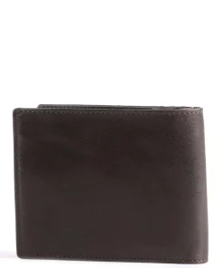 Arezzo RFID Geldbörse fein genarbtes Rindsleder dunkelbraun