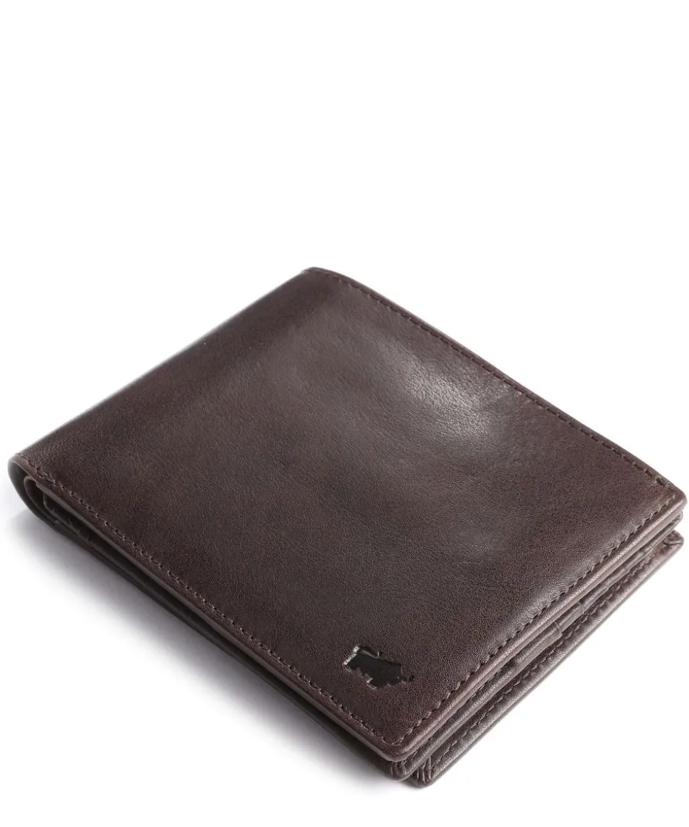 Arezzo RFID Geldbörse fein genarbtes Rindsleder dunkelbraun