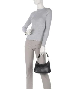 Arialla Handtasche geprägtes Rindsleder schwarz