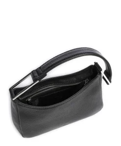 Arialla Schultertasche genarbtes Rindsleder schwarz