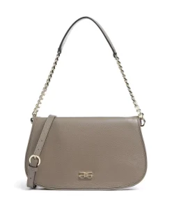 Ariete Clara Schultertasche genarbtes Rindsleder taupe