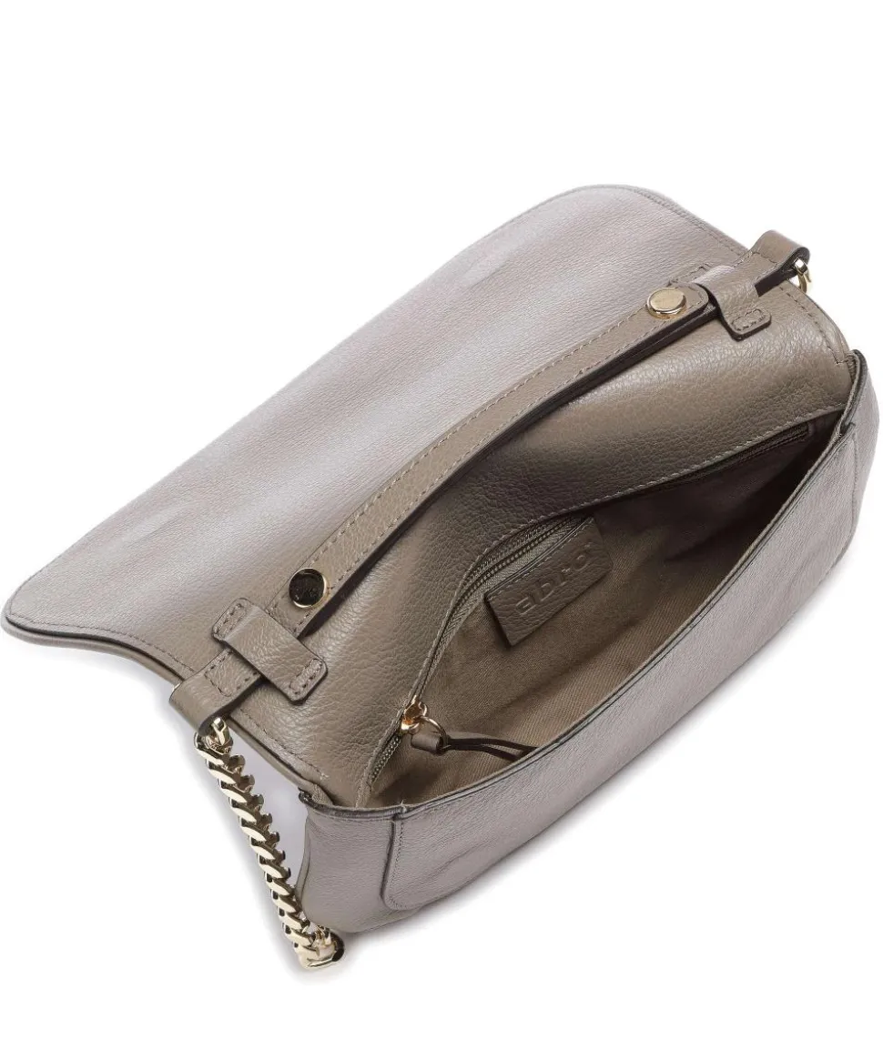 Ariete Clara Schultertasche genarbtes Rindsleder taupe
