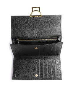 Arlettis Geldbörse genarbtes Leder schwarz