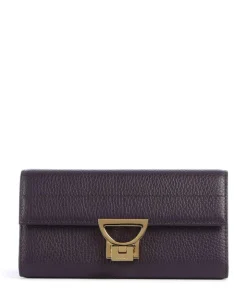 Arlettis Geldbörse genarbtes Leder pflaume