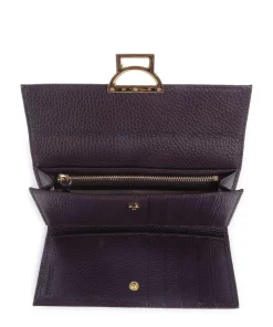 Arlettis Geldbörse genarbtes Leder pflaume