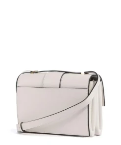 Arlettis Schultertasche genarbtes Leder weiß