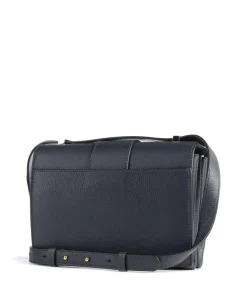 Arlettis Schultertasche genarbtes Leder navy