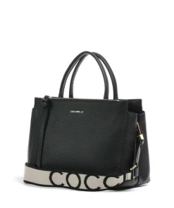 Arlettis Signature Handtasche genarbtes Leder schwarz