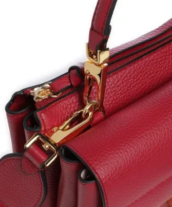 Arlettis Signature Umhängetasche genarbtes Leder rot