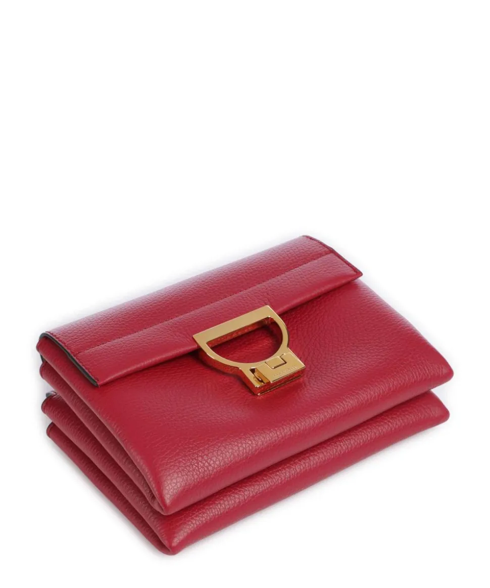 Arlettis Signature Umhängetasche genarbtes Leder rot