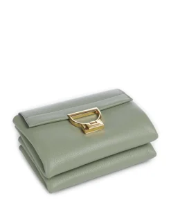 Arlettis Umhängetasche genarbtes Leder graugrün