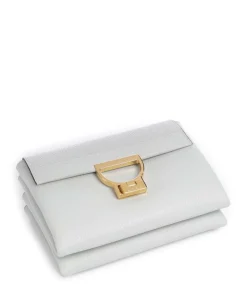 Arlettis Umhängetasche genarbtes Leder hellblau